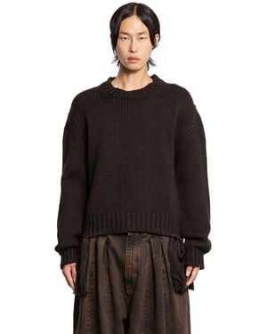 Hed Mayner Jumper With Fringes - Black