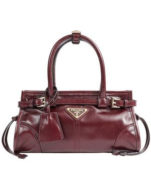Prada Bonnie Leather Mini Bag - Purple