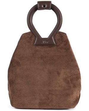 LUAR Suede Brooke Tote - Brown