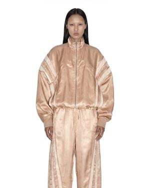 NVL-GARDE Organza Zip Up Track Jacket - Natural