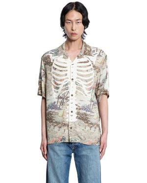 Kapital Rayon Kamekameha Aloha Shirt - Brown