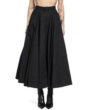 Balenciaga Godet Maxi Skirt - Black