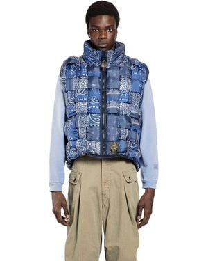 Kapital Bandana Nylon Keel Weaving Vest - Blue
