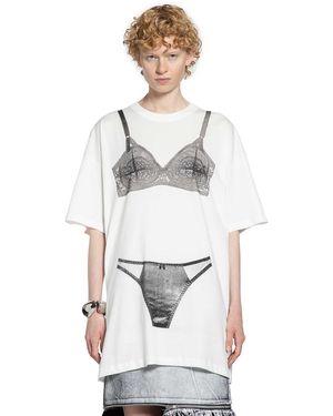 VAQUERA Trompe L'Oeil Tall Bra T-Shirt - Grey