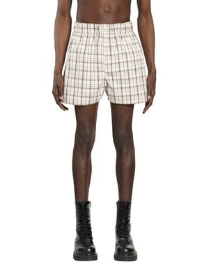 BRYAN JIMENE`Z Check Boxers - Natural