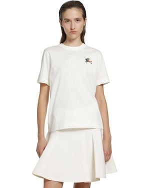 Burberry Knight Check Cotton T-Shirt - White