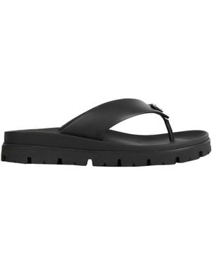 Prada Leatherthong Sandals - Black