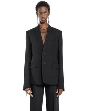 Ann Demeulemeester Sady Collarless Blazer - Black