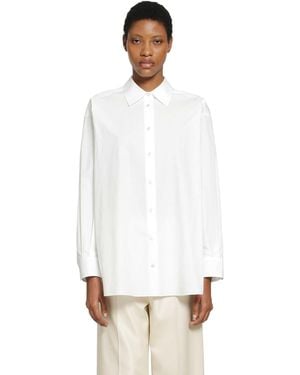 The Row Luka Cotton Poplin Shirt - White