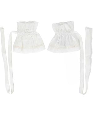 Ann Demeulemeester Suna Ruffled Cuffs - White