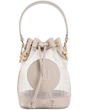 Fendi Mon Trésor Ff Mesh Mini Bag - Grey