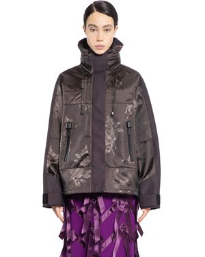 Prada Floral Jacquard Nylon Jacket - Brown