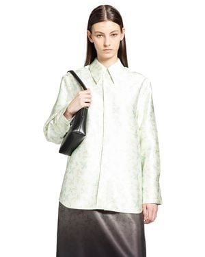 Jil Sander Silk Blend Printed Shirt - White