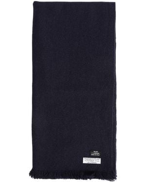 SALON C. LUNDMAN Handwoven Cashmere Scarf - Blue