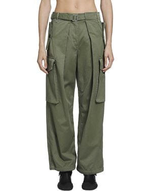 Loewe Cotton Cargo Trousers - Green