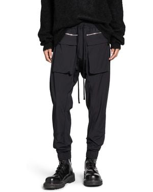 Thom Krom Matte Nylon Cargo Sweatpants - Black