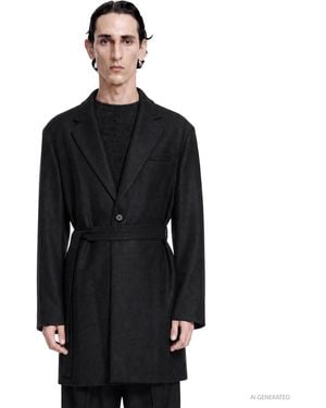 Ssstein Pure Cashmere Half Coat - Black