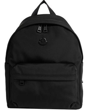 Moncler New Pierrick Metal Logo Backpack - Black
