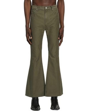 Junya Watanabe Flared 5 Pocket Jeans - Green