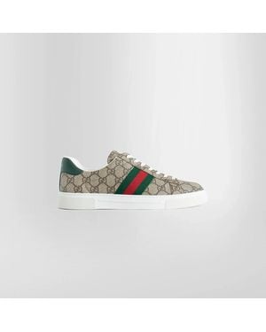 Gucci Ace GG Supreme Canvas & Leather Trainer - Brown