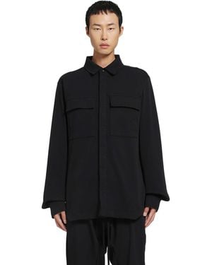 Thom Krom Stretch Cotton Overshirt - Black
