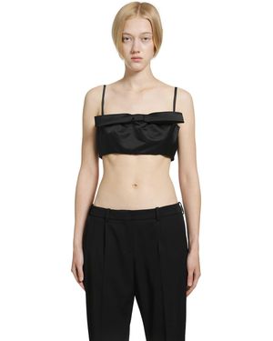 Givenchy Cropped Top With Bow - Black