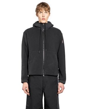 Moncler Polartec Zip-Up Hoodie - Black
