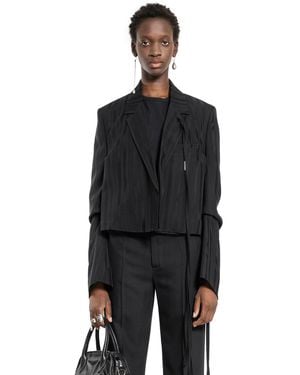 Ann Demeulemeester Blazer Corto Inge - Black