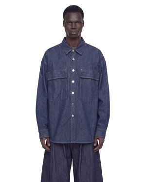 NVL-GARDE Oversized Workwear Shirt - Blue