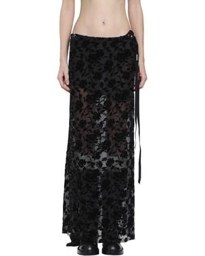 Ann Demeulemeester Eveline Long Bias Skirt - Black