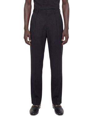 Gucci Wool Silk Twill Pants - Black
