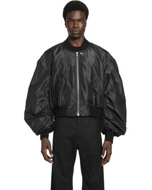 Rick Owens Temple Secchia Flight Jacket - Black