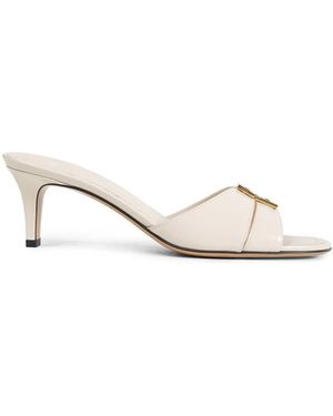 Fendi Ffold Slip-On Sandals - Metallic