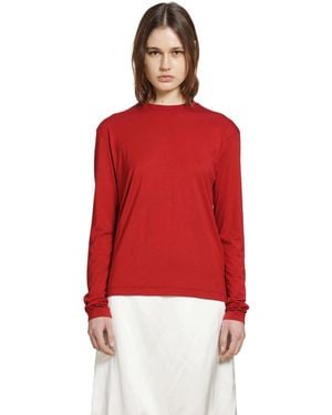 TOTEME Classic Long Sleeve Tee - Red