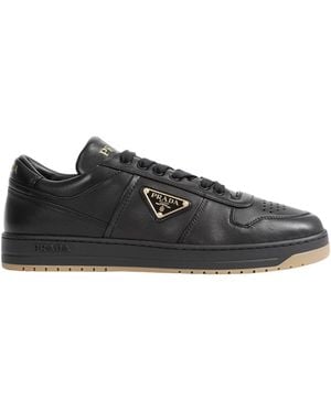 Prada Nappa Leather Downtown Trainers - Black