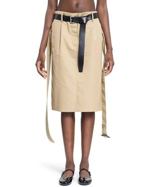 Prada Cotton Twill Skirt - Natural