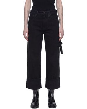 Simone Rocha Cropped Straight Leg Jeans - Black