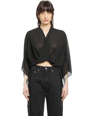 MM6 by Maison Margiela Long-Sleeved Top - Black