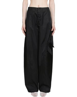 Alaïa Taffeta Cargo Trousers - Black