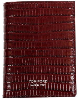 Tom Ford Printed Tejus T Line Card Holder - Purple
