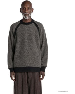Ziggy Chen Oversized Raglan Jumper - Black