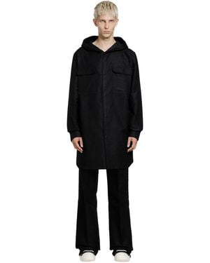 Rick Owens Tower Hooded Outershirt - Black
