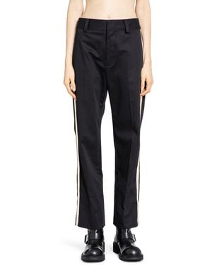 Ann Demeulemeester Fera Straight Leg Cropped Pants - Blue