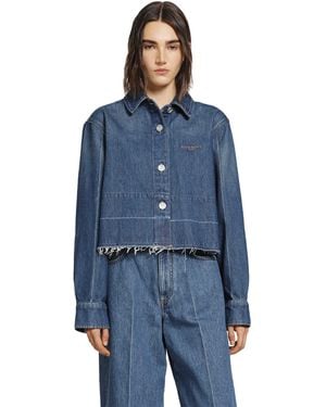 Givenchy Cropped Denim Shirt - Blue