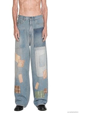 Kapital 14Oz Denim 5P Baggy Trousers (Bethal-Pal Remake) - Blue