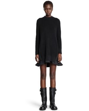 Sacai Suiting Mix Knit Dress - Black