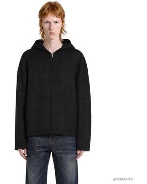 Acne Studios Hooded Cashmere Jacket - Black