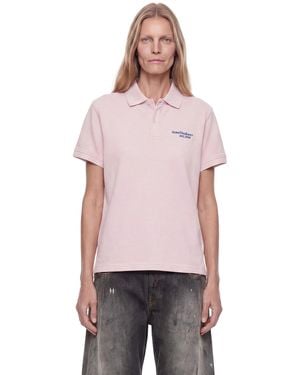 Acne Studios Logo Polo T-Shirt - Red