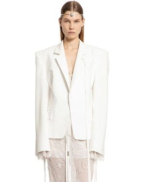 Ann Demeulemeester Susa Comfort Tailored Blazer - White