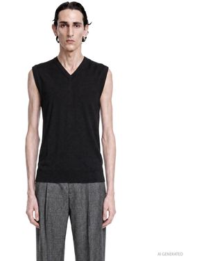 Lardini Wool Vest - Black